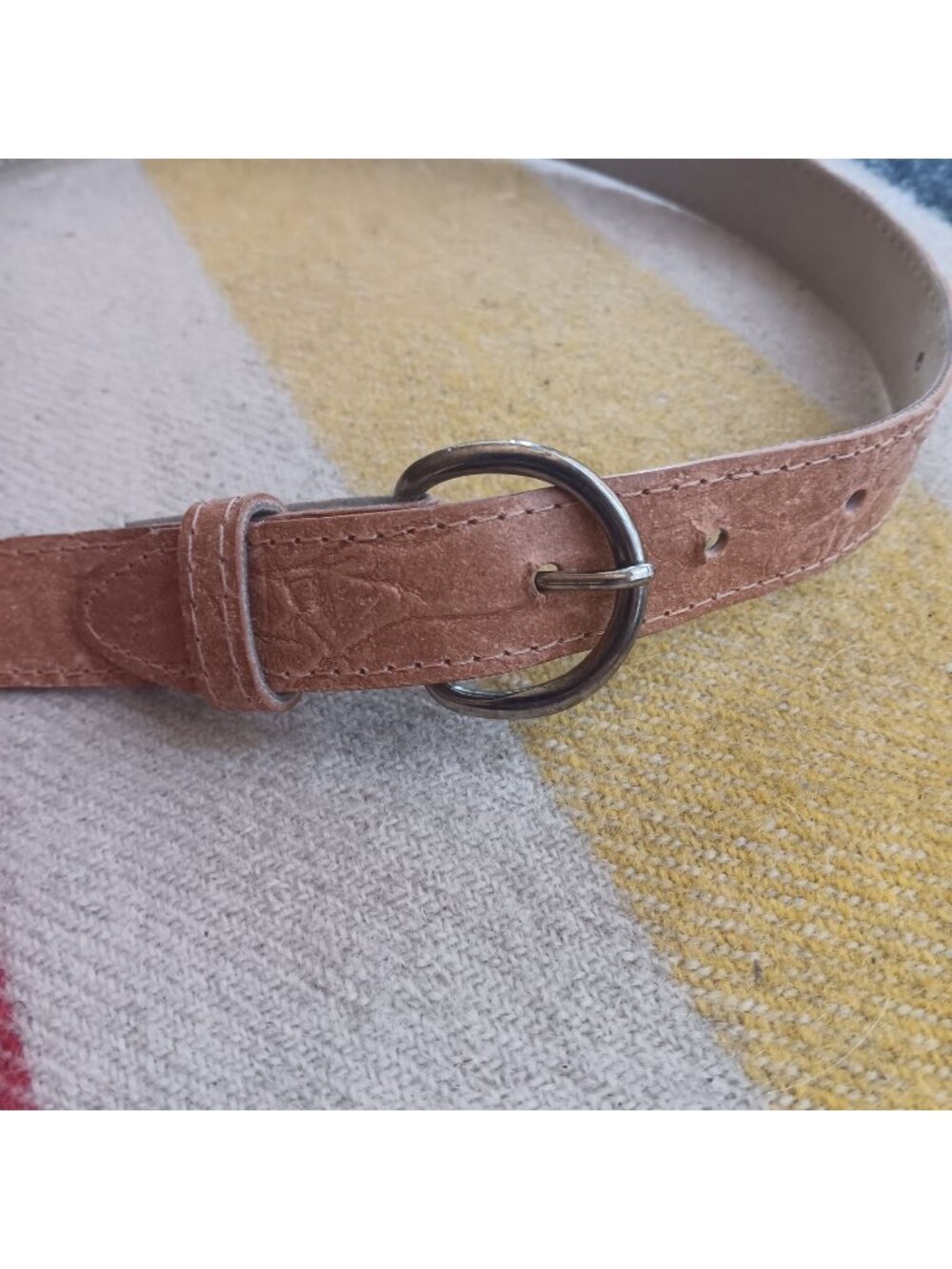 sz 7 26W 26" Vintage Womens Vegan Fashion Dress Belt 1970s